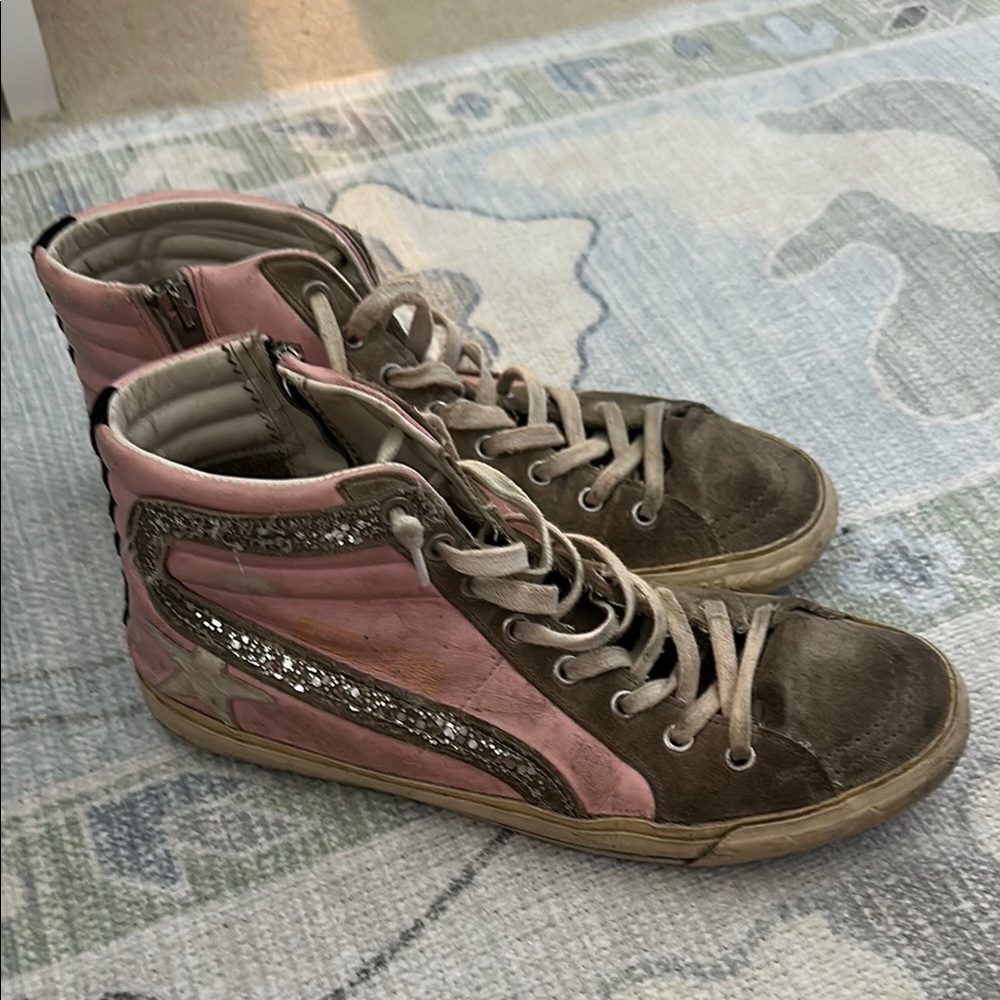 Golden Goose Pink slide sneakers